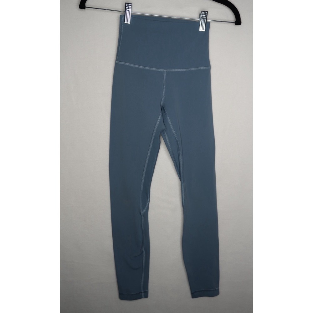 Lululemon Align High-Rise Pant 25" Utility Blue Leggings Women'sSize 0 Yoga EUC